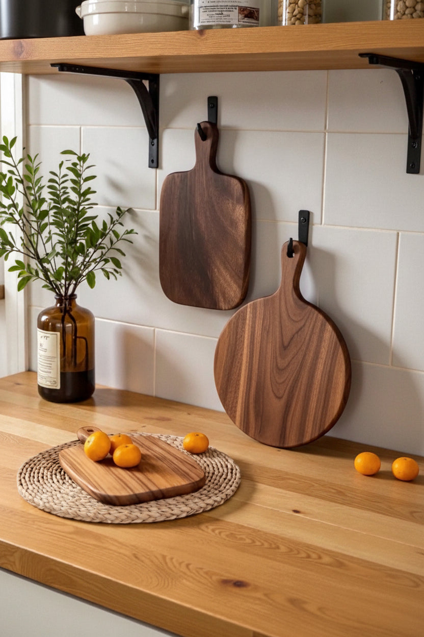 Tagliere in legno rettangolare per aperitivi – Eco-friendly, sicuro per alimenti.