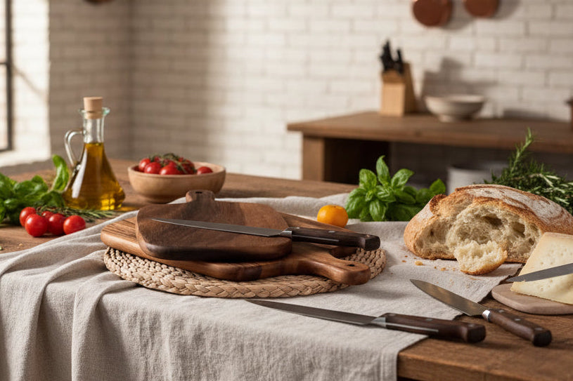 Tagliere in legno rettangolare per aperitivi – Eco-friendly, sicuro per alimenti.