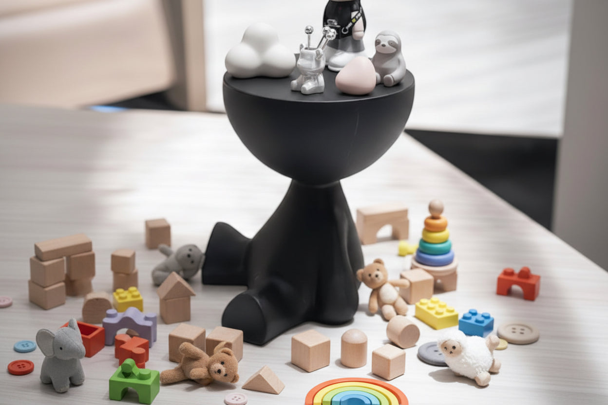 Comodino Creativo a Forma di Orso – Tavolino Multifunzionale in Plastica per Camera da Letto e Soggiorno