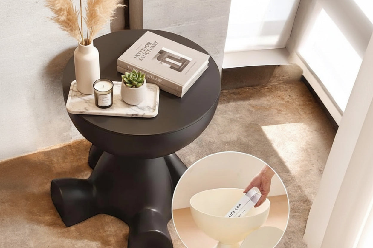 Comodino Creativo a Forma di Orso – Tavolino Multifunzionale in Plastica per Camera da Letto e Soggiorno